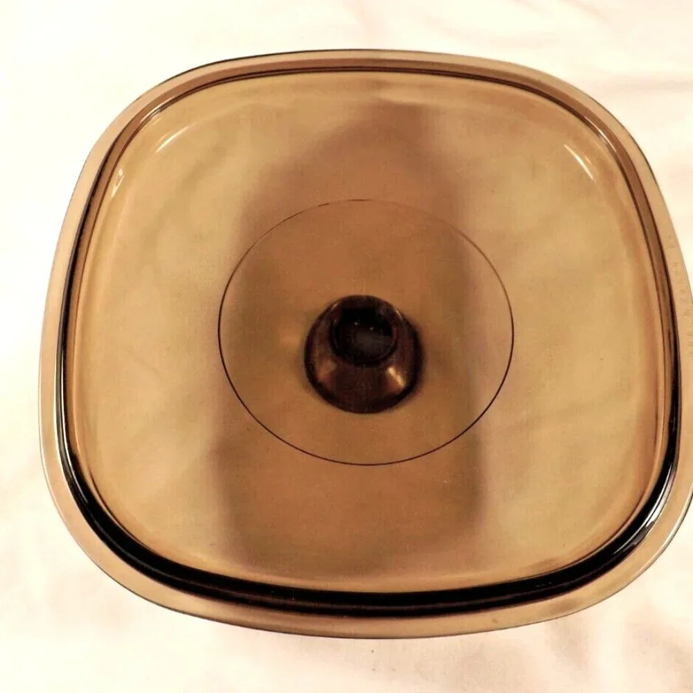 NEW Corning Ware Pyrex Amber Brown Glass 8